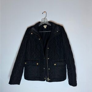 J. Crew Black Quilted Jacket